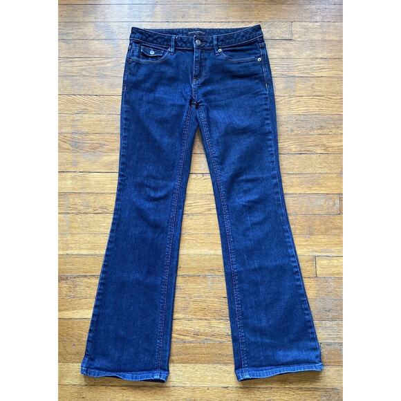 BANANA REPUBLIC Dark Wash Flared Jeans sz 4R (w30) - Picture 1 of 11